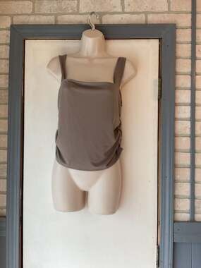 Faded Rose Taupe Square Neck Tank Top Size XL